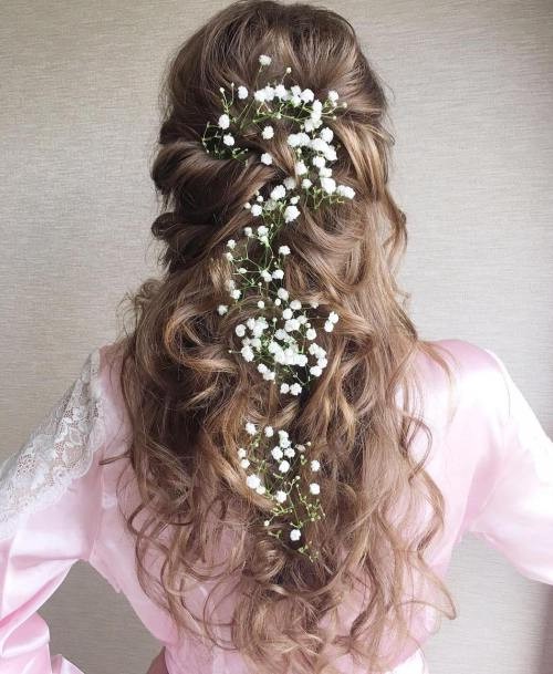 Свадебные прически с волнистыми волосами