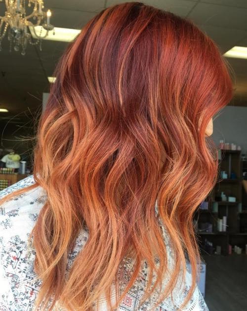 Яркий рыжий цвет волос