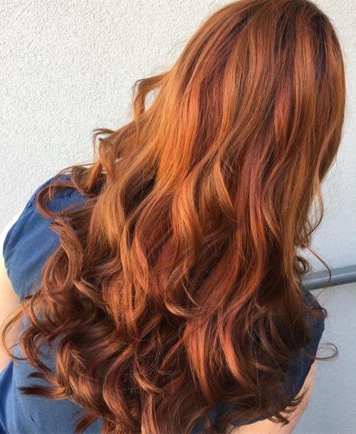 Яркий рыжий цвет волос