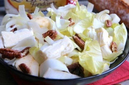 Овощной салат с орехами. Рецепт салата из эндивия